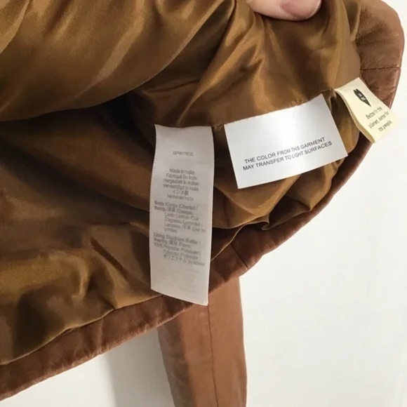 Madewell NWT Washed Leather Moto Jacket Genuine Leather Burnt Sienna Size M - Picture 8 of 11